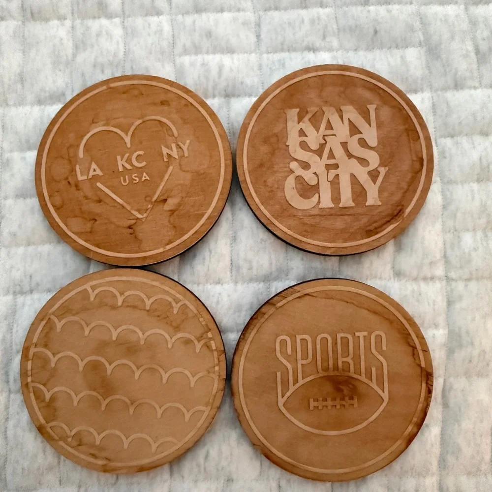 Kansas City Wooden Coaster Set